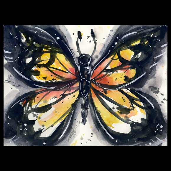 Original Watercolor Butterfly Painting - Butterfly Magic 5 - Picture 4 of 4